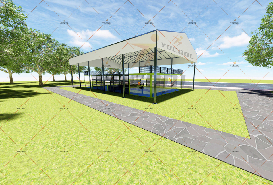 NO.5 padel court with seperated roof